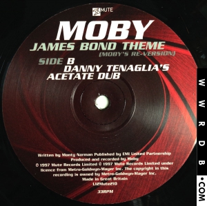 Moby James Bond Theme (Re-Version) United Kingdom 12" single L12MUTE 210 product image photo cover number 3